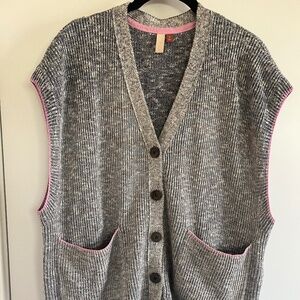 Pilcro oversized woven grey vest size M